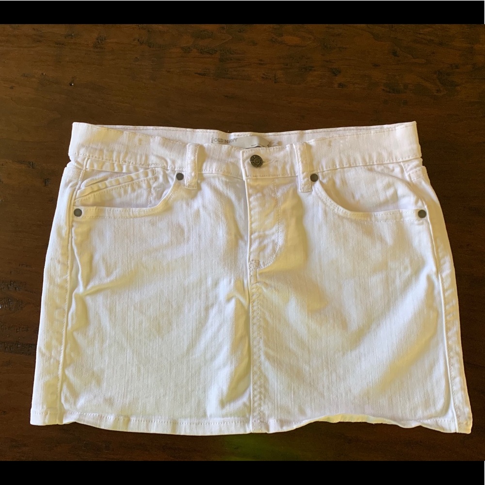 Old Navy White Denim Skirt